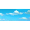 Décor de fond "Nuages" / Background setting clouds, in 2 parts, 276 x 48 cm
