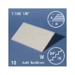 Escaliers / Tread plates, slope 34°, white 1/100