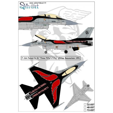 F-16a Falcon FA-50 three fifty's fifty 350 sqn Beauvechain 1991 1/48