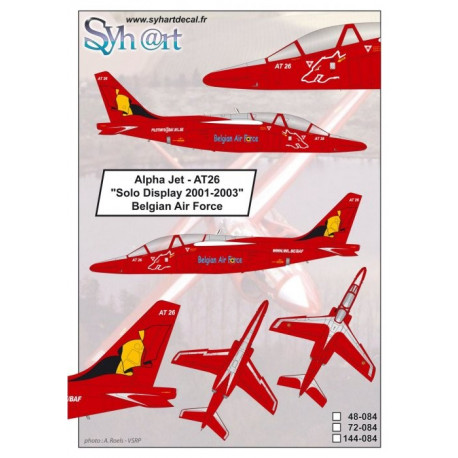 Decal Alpha jet at26 2001-2003 belgian air force 1/48