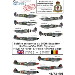 Spitfire en service dans la 350 ème escadre 1/72