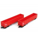 2 wagons eanos x-055 AAE DB rouges Y25 N