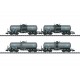 Set de 4 wagons citerne acide sulfurique V N