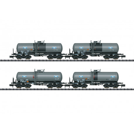 Set de 4 wagons citerne acide sulfurique V N
