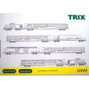 Coffret 2 Locomotives Diesel DC + 6 Wagons marchandises N