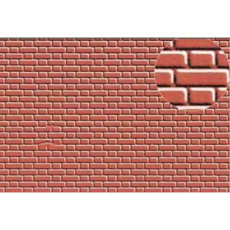 Plastikard brique rouge 2 mm / English bond brick 330 * 220