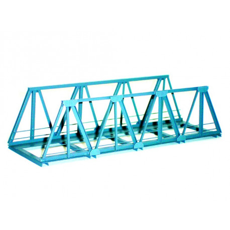 Pont métallique / Truss metal bridge, straight, L18 cm H0