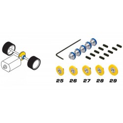 Pack 5 engrenages dentés pour moteur en ligne / Assorted 5 Contrate Gears for In-Line Motors