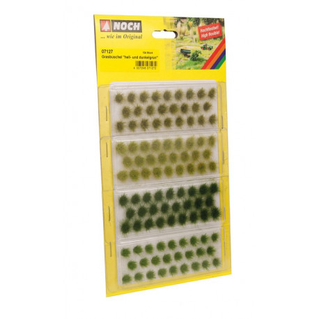 104 Touffes d'herbes "vert clair et foncé" / 104 Grass Tuffs "light & dark green"