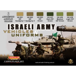 Set de 6 couleurs acryliques armée israelienne / set of 6 colors acrylic of the Israelian army