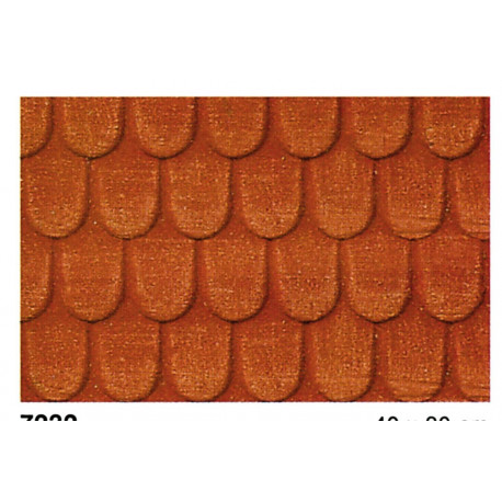 2 Plaques Tuiles rouges / Surface pattern, 40x20cm