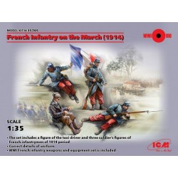French Infantry on the march, WWI, 1/35