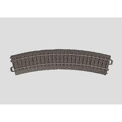 Rail courbe / Curved Track, R1:360 mm , 30°, H0
