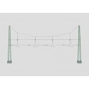 Ensemble de suspension de caténaire pour 4 voies / Cross Span Assembly for 4 Tracks, H0