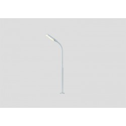 Réverbère en col de cygne, simple / Simple Curved Streetlight, H 10cm, H0