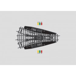 Aiguillage triple avec moteur / Symmetrical Three-Way Turnout, R424,6 mm, Voie K, H0