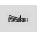Aiguillage Droite / Right Turnout R424,6 mm, 22° 30', 168.9 mm, Voie K, H0