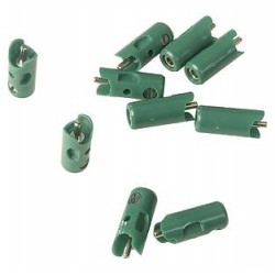 10 Fiches mâles vertes / 10 Green Plugs, H0