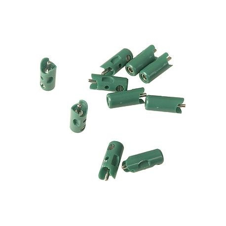 10 Fiches mâles vertes / 10 Green Plugs, H0