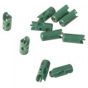 10 Fiches mâles vertes / 10 Green Plugs, H0