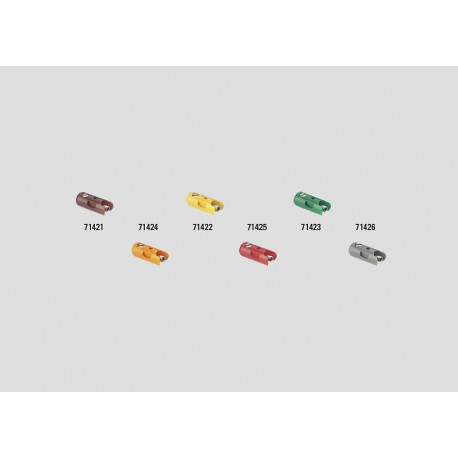 10 Fiches Femelles oranges / 10 Orange Sockets, H0