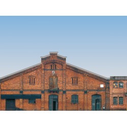 Fond de décor 6 Bâtiments de fond en bas relief / Low relief background of 6 industrial facades H0