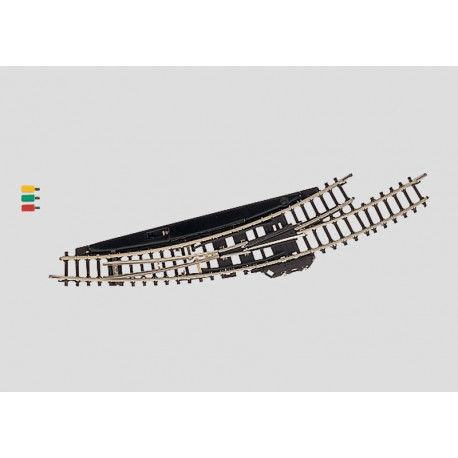 Aiguillage courbe électromagnétique gauche / Electric Left Curved Turnout, R195mm, 30°, Z