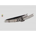 Aiguillage courbe électromagnétique gauche / Electric Left Curved Turnout, R195mm, 30°, Z