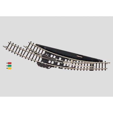 Aiguillage Courbe Electromagnétique Droite / Electric Right Curved Turnout, R195mm, 30°, Z