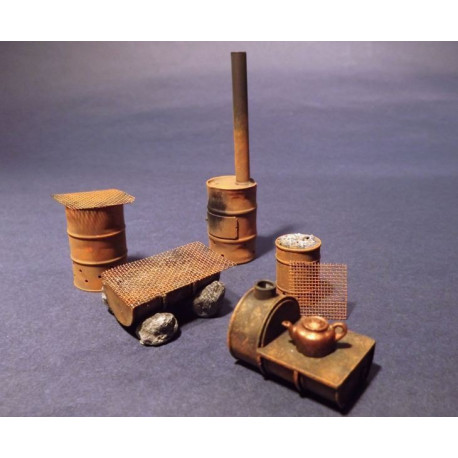 Improvised Drum Stoves WWII, 1/35