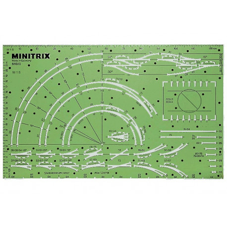 Normographe / Track Planning Stencil, N