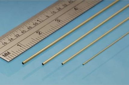 Square Laiton Brass Tube 5.55 mm 2p. ALBION ALLOYS SB3M Carré