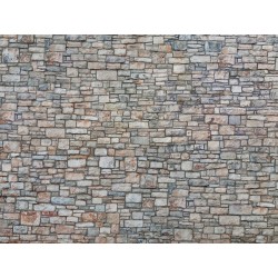 Feuille de carton 3D "Mur de Moëllon" / 3D Cardboard Sheet “Quarrystone Wall”, H0