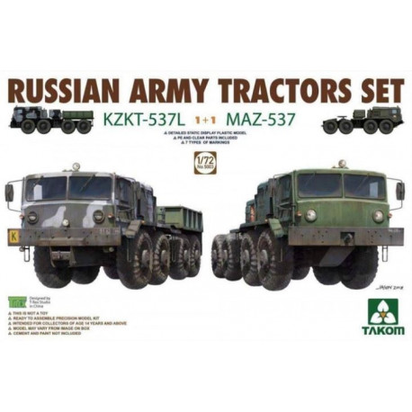 Russian Army Tractors KZKT-537L & MAZ-537 1/72