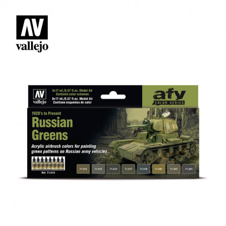 Model Colors Russian Greens (8*17ml)