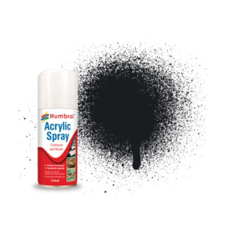 Spray Acrylique Noir Brillant / Acrylic Black Gloss 22, 150ml