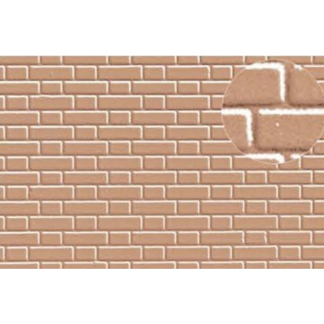 Plastikard Briques flamandes Beiges / 7mm Flemish Bond Brick Grey