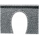 Entrée de tunnel 1 voie / Decorative sheet tunnel portal Pros, Natural stone ashlars H0