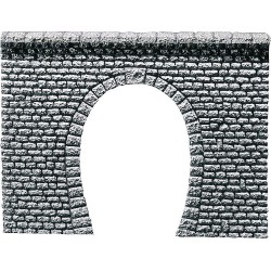 Entrée de tunnel 1 voie / Decorative sheet tunnel portal Pros, Natural stone ashlars H0