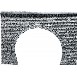 Entrée de tunnel 2 voies / Decorative sheet tunnel portal Pros, Natural stone ashlars H0