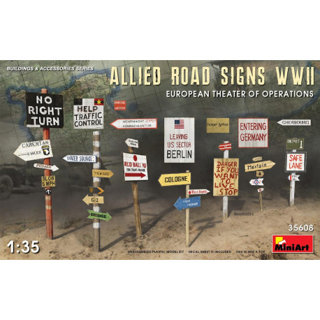 Allies Road Signs WWII Europe 1/35