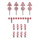 Jeu de panneaux de chantier / Set of building site traffic signs H0