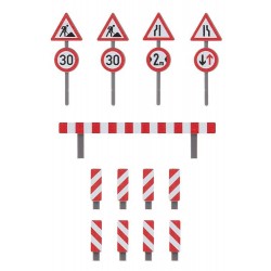 Jeu de panneaux de chantier / Set of building site traffic signs H0