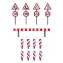 Jeu de panneaux de chantier / Set of building site traffic signs H0