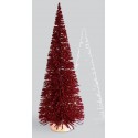 Sapin Pailleté Rouge / Christmas Glittering Red Fir Tree, 38cm