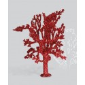 Arbre Pailleté Rouge / Glittering Red Tree, 10cm