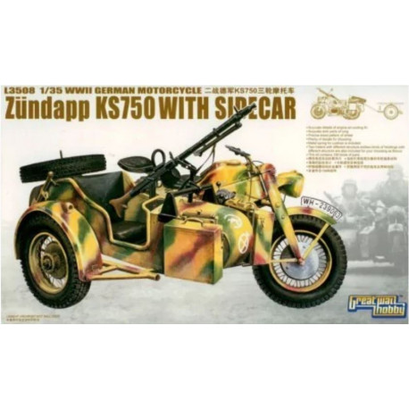 German Zundapp Ks750 With Sidecar W/ Trailers 1/35