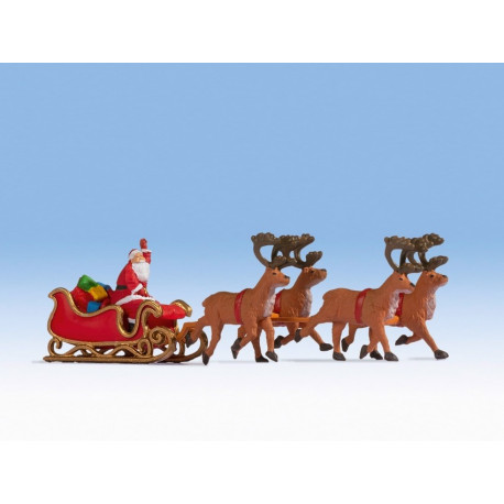 Père Noël avec luge / Santa Claus With Sleigh H0