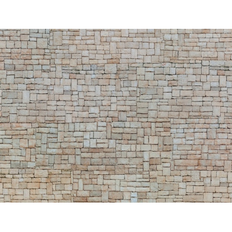 Feuille de carton 3D “Mur en pierre calcaire” H0