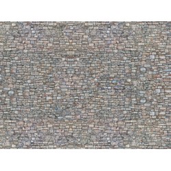Feuille de carton 3D “Mur de Moellon”, multicolore / 3D Cardboard Sheet “Quarrystone Wall”